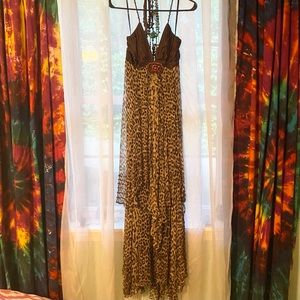 Vintage Bebe Leopard Gown